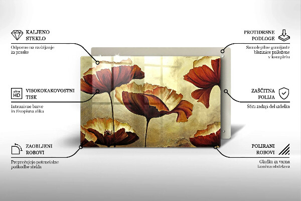 Worktop saver Painted boho flowers