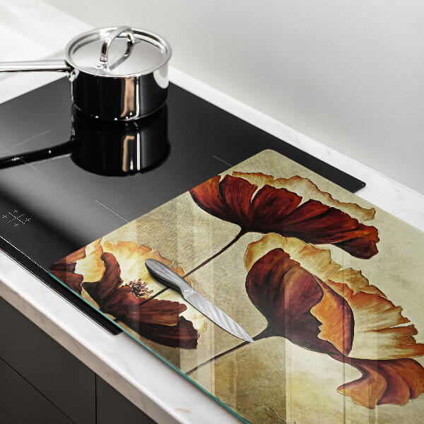 Worktop saver Painted boho flowers