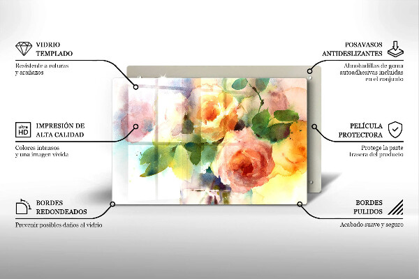 Worktop saver Painted flowers