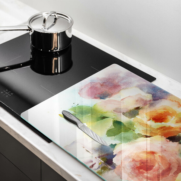 Worktop saver Painted flowers