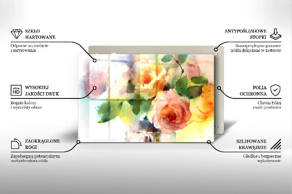 Worktop saver Painted flowers