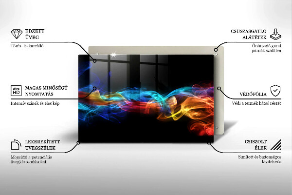 Cutting board Colorful smoke