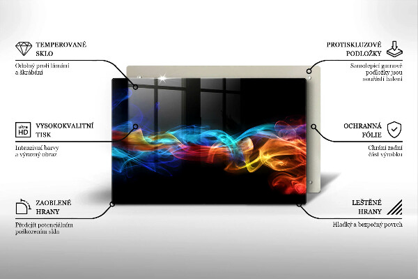 Cutting board Colorful smoke