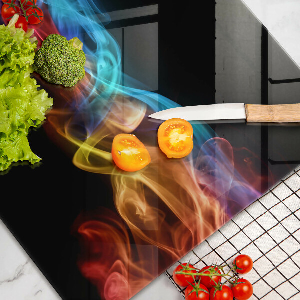 Cutting board Colorful smoke