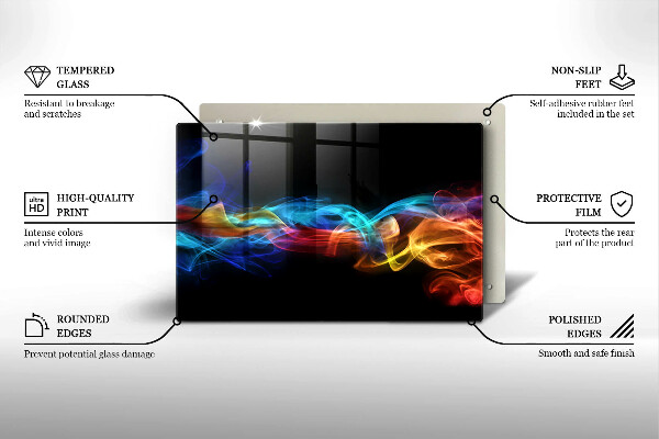 Cutting board Colorful smoke