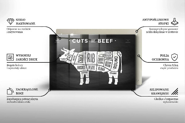 Cutting board Cow meat beef