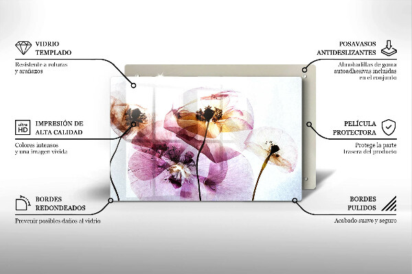 Cutting board Delicate flowers