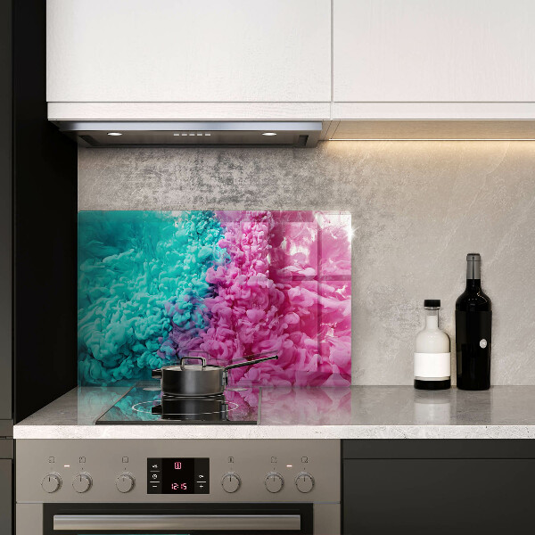 Chopping board glass Turkos-pink smoke