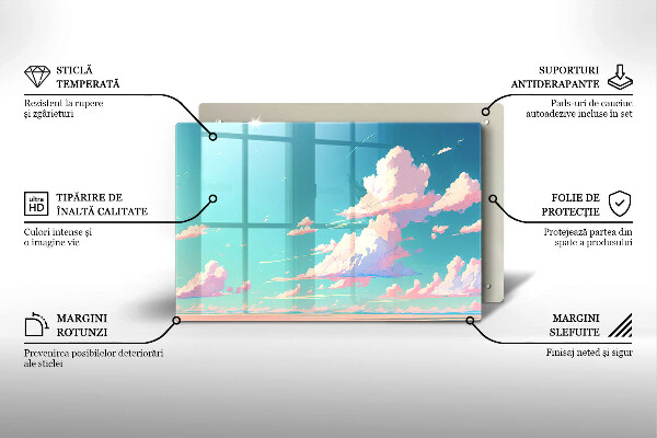 Chopping board glass Illustration sky