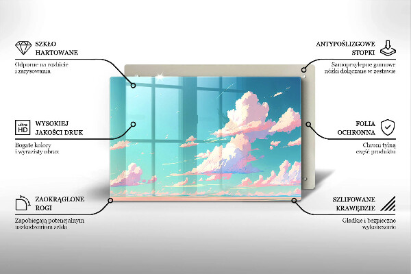 Chopping board glass Illustration sky