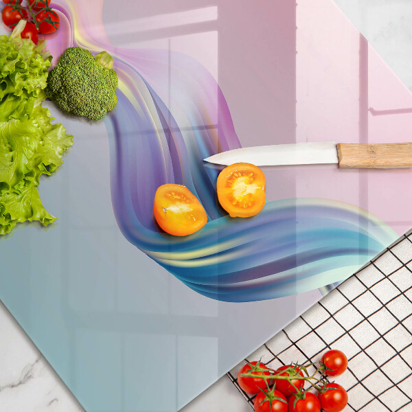 Chopping board glass Pastel abstraction