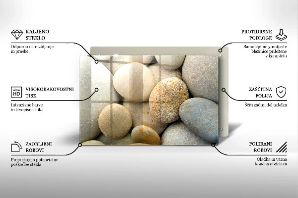 Cutting board Oval stone pattern