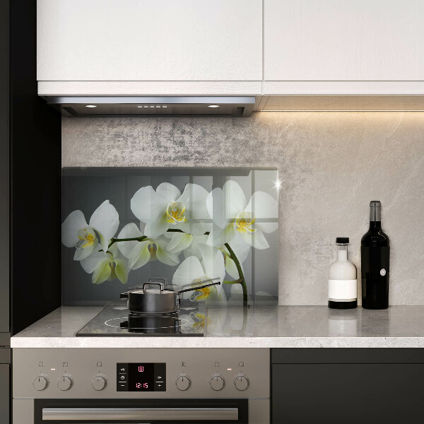 Cutting board White orchid flowers