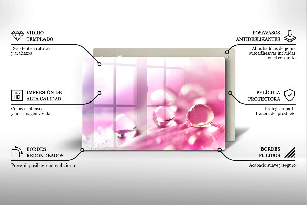 Worktop saver Rosa flower petals