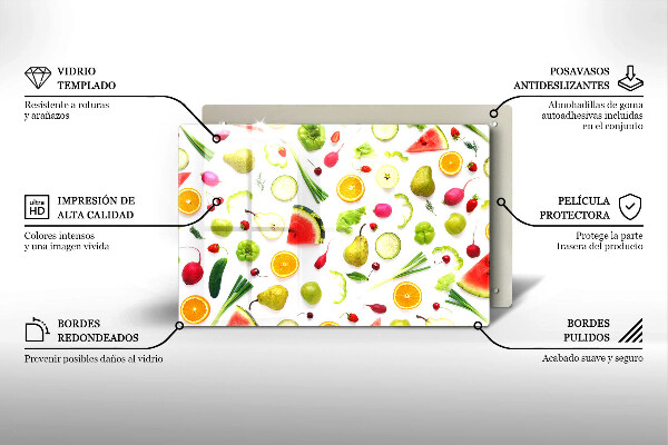 Worktop saver Fruit and vegetables pattern