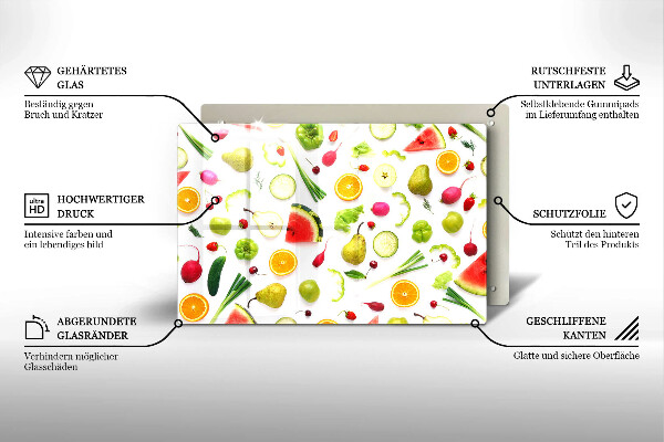 Worktop saver Fruit and vegetables pattern