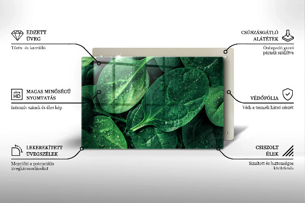 Worktop saver Basil leaves