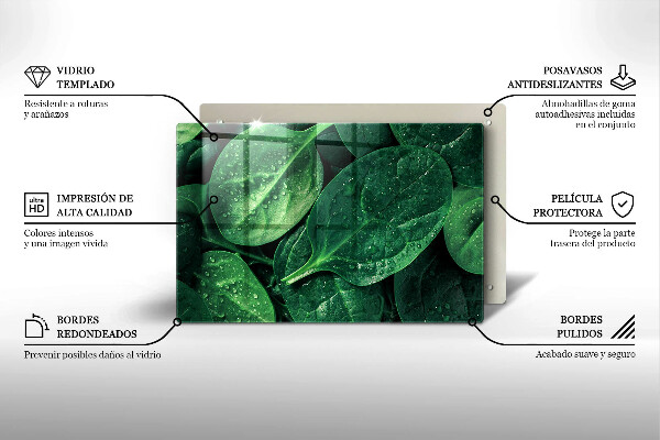 Worktop saver Basil leaves