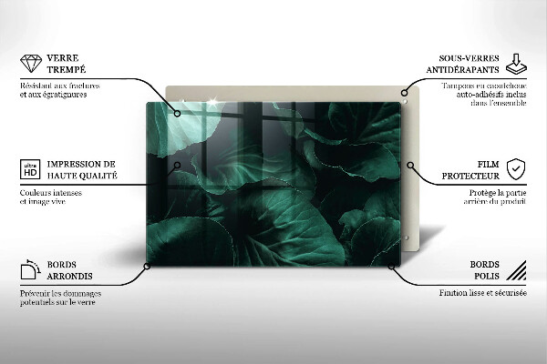 Worktop saver Wild dark leaves