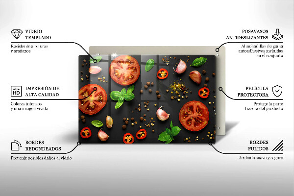Worktop saver Tomatoes and spices