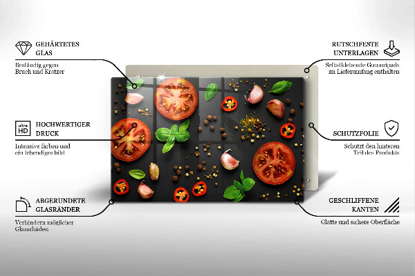Worktop saver Tomatoes and spices