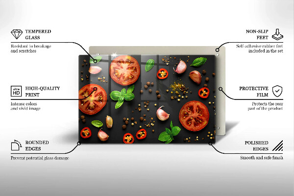 Worktop saver Tomatoes and spices