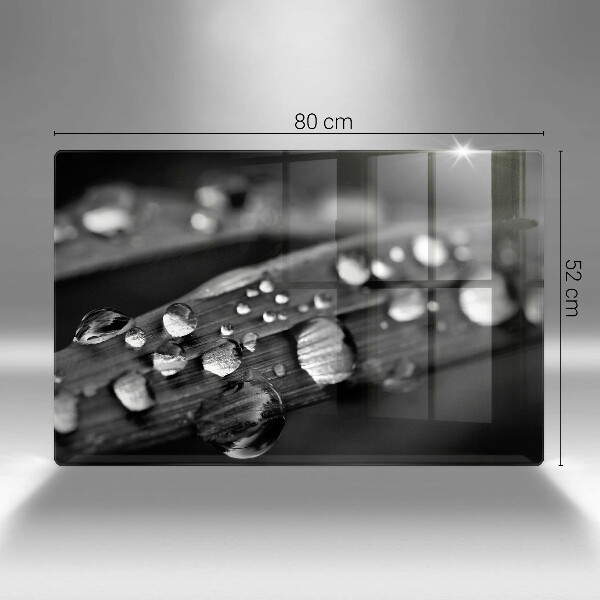 Worktop saver Drops of dew on the leaves