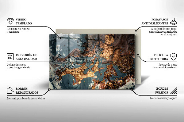 Cutting board Golden Rock structure