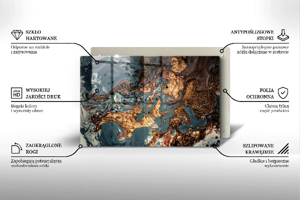 Cutting board Golden Rock structure