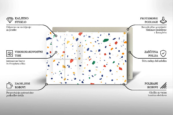 Chopping board glass Colored gres