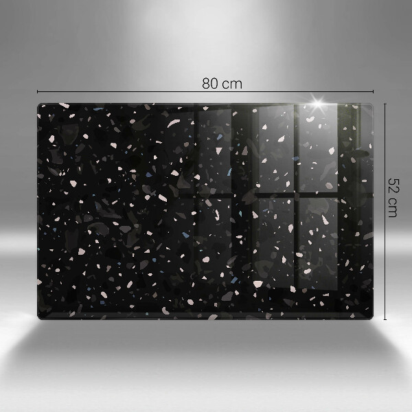 Chopping board glass Dark stone