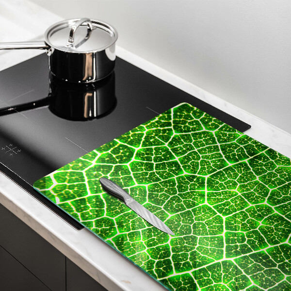 Chopping board glass Leaf structure