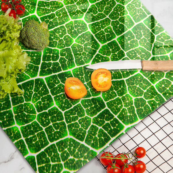 Chopping board glass Leaf structure
