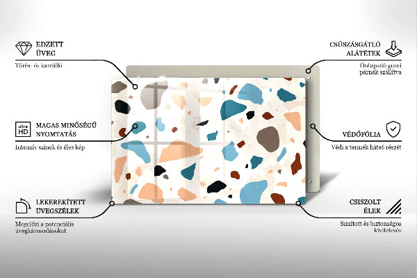 Chopping board glass Decorative stone stone