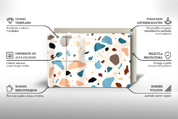 Chopping board glass Decorative stone stone