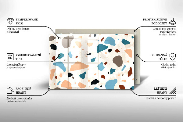 Chopping board glass Decorative stone stone