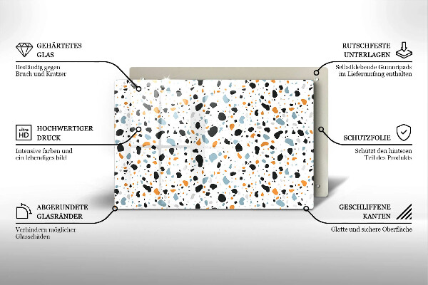 Chopping board glass Decorative stone stone