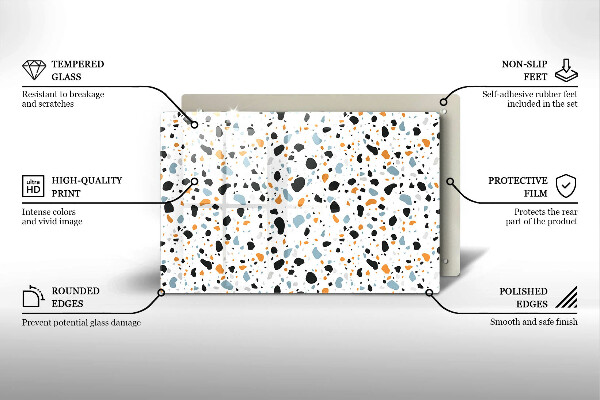 Chopping board glass Decorative stone stone