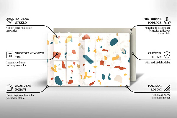 Chopping board glass Decorative stone stone