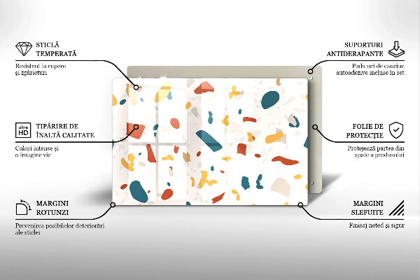 Chopping board glass Decorative stone stone