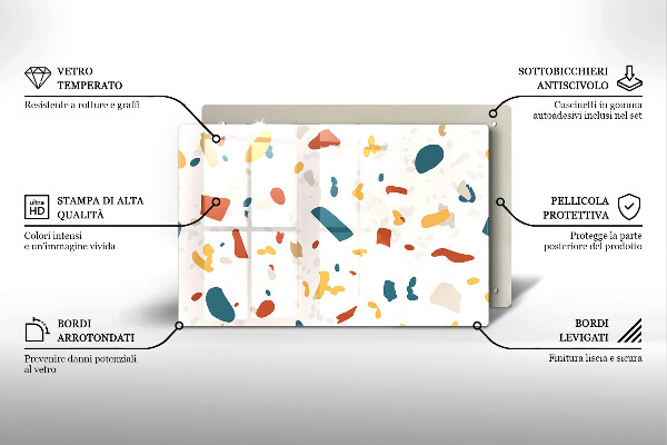 Chopping board glass Decorative stone stone