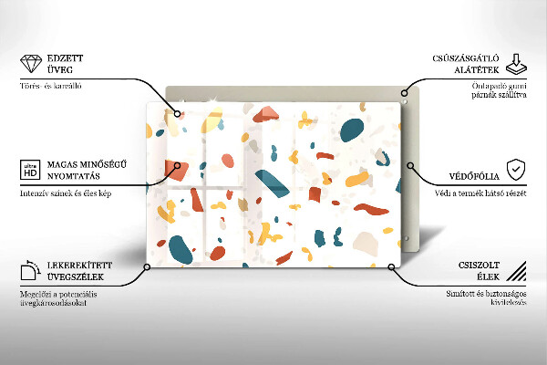 Chopping board glass Decorative stone stone