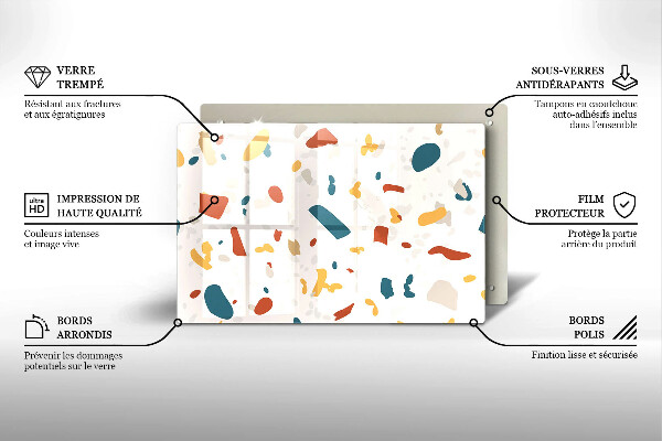 Chopping board glass Decorative stone stone