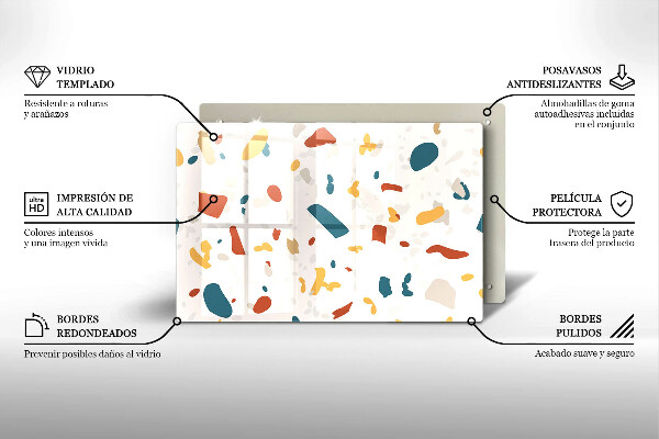 Chopping board glass Decorative stone stone