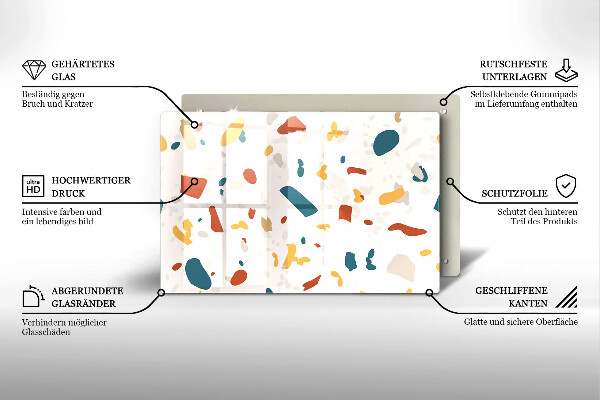 Chopping board glass Decorative stone stone