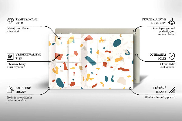 Chopping board glass Decorative stone stone