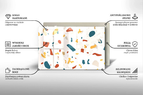 Chopping board glass Decorative stone stone