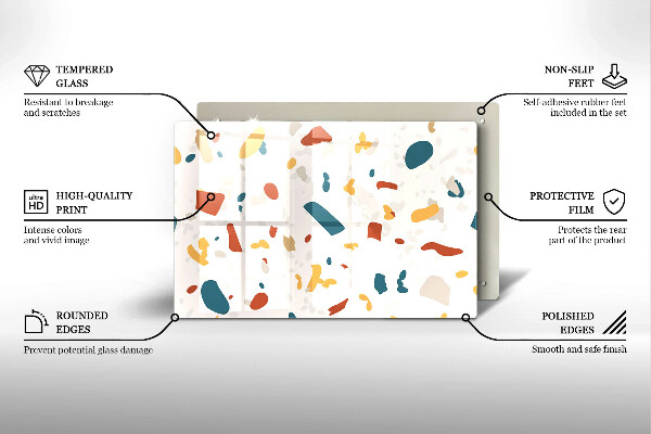 Chopping board glass Decorative stone stone