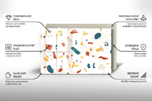 Chopping board glass Decorative stone stone