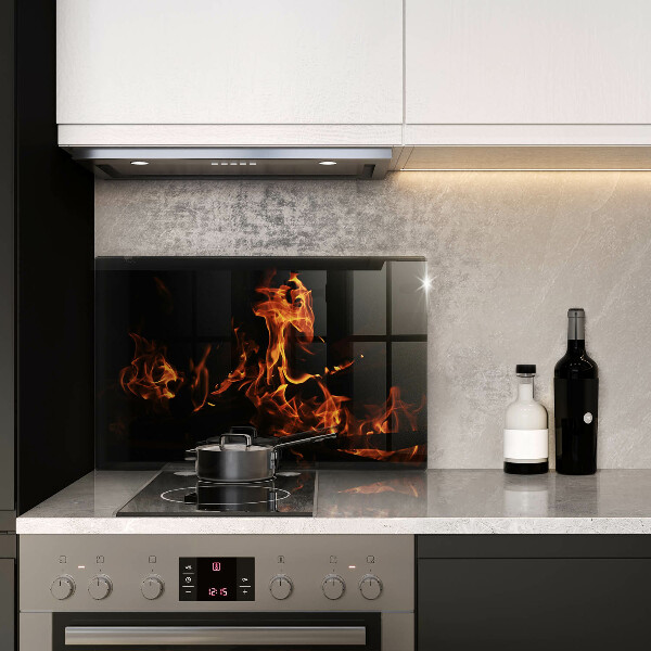 Chopping board glass Fire flame
